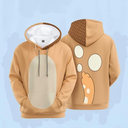 Discover Bingo Dog Cosplay Hoodie, Bingo Costume Hoodie, Bingo Cosplay Hoodie, Orange Heeler Spooky Cosplay, Halloween Gifts
