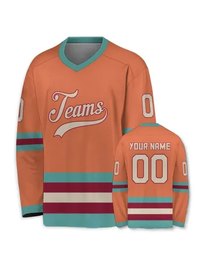 Discover Custom Hockey Jersey For Ice Hockey Fans Printed Personalized Team Name Number