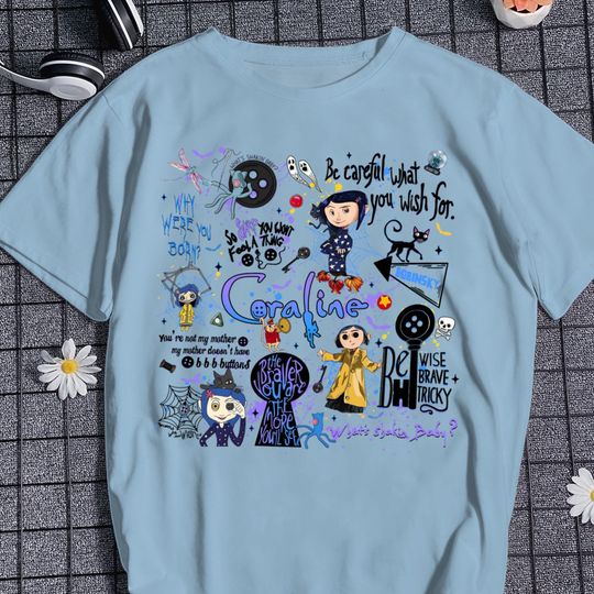 Coraline Shirt, Scary Doll Comfort Colors Shirt, Scream Movie Shirt, Scary Movie Shirt, Movie Character Shirt, Gifts