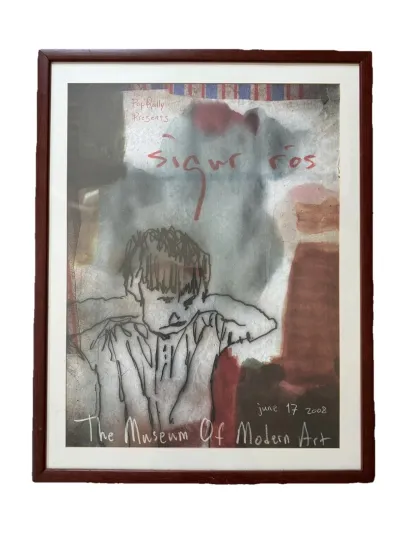Discover EXTREMELY RARE - SIGUR ROS - PopRally MoMA concert poster - 6/17/08 - FRAMED