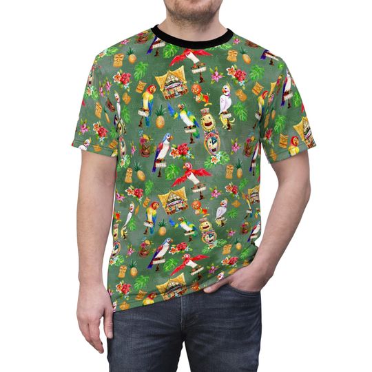 Discover Orange Bird & Tiki Friends - Unisex T-Shirt (Made in USA)