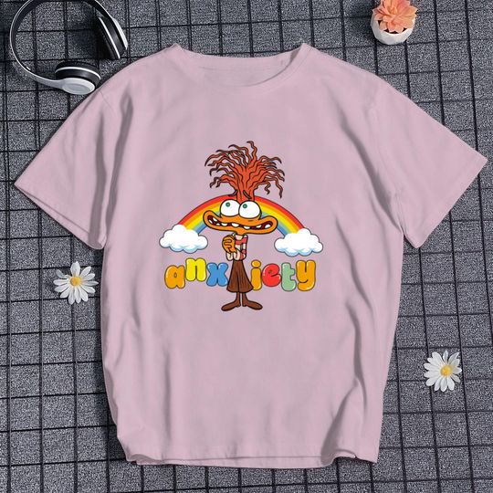 Discover Anxiety T-shirt Emotional Mess Merch T-shirt Anxiety Emotions T-shirt Emotional Mess Cartoon Shirt Vacation Shirt Valentine Gift