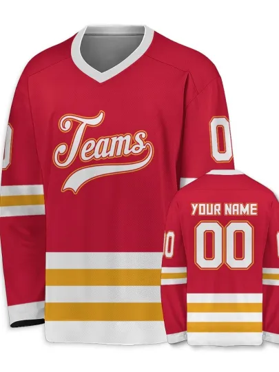 Custom Name Number Hockey Jersey, Practice Hockey Sports Shirt Adult Youth Kids