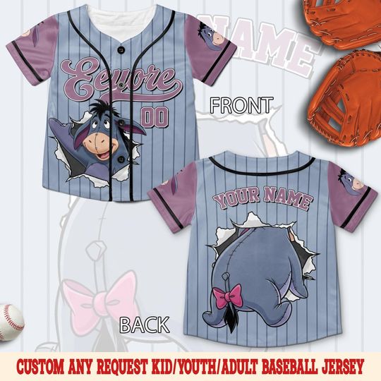 Discover Customized Winnie The Pooh Baseball Jersey, Disney Pooh Halloween Baseball Jersey