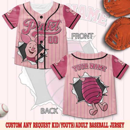 Discover Customized Winnie The Pooh Baseball Jersey, Disney Pooh Halloween Baseball Jersey