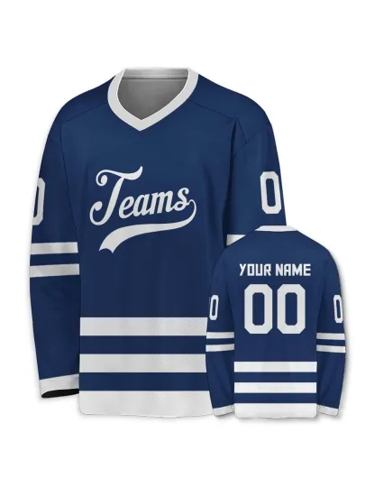 Discover Custom V-neck Hockey Jersey Personalized Team Name Number for Adult Youth Fans