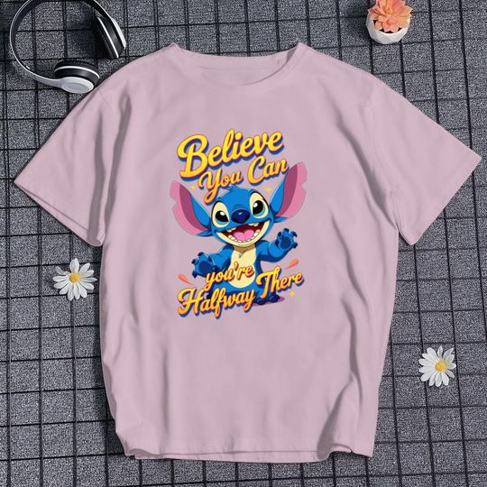 Discover Cute Stitch T-shirt Good V Stitch T-shirt Unique Outfit For Cartoon Park Shirt Vacation Shirt Family Trip Shirt Birthday Gift