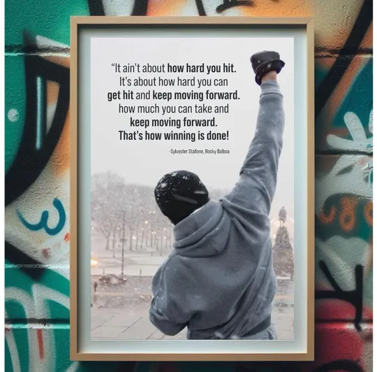 Discover Rocky Movie Quote Poster