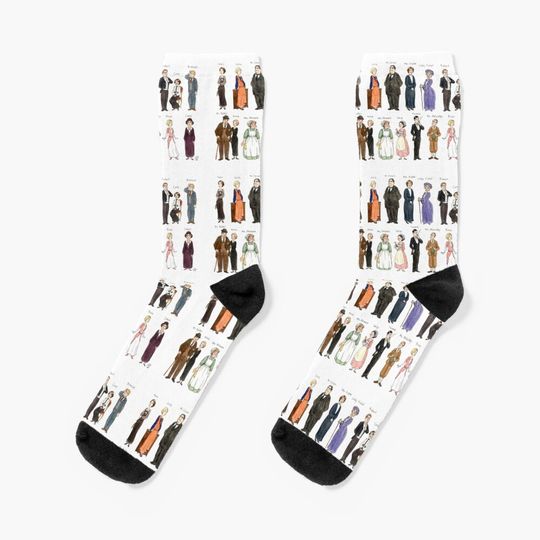 Discover Downton A. Portraits Socks