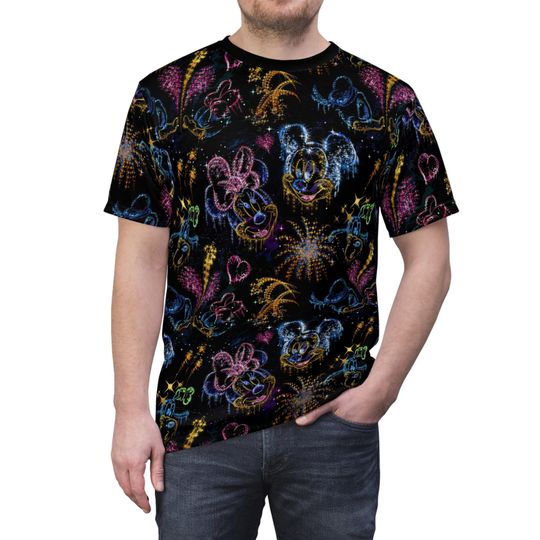 Discover Mickey and Minnie's Love in the Sky - Unisex T-Shirt (Made in USA)