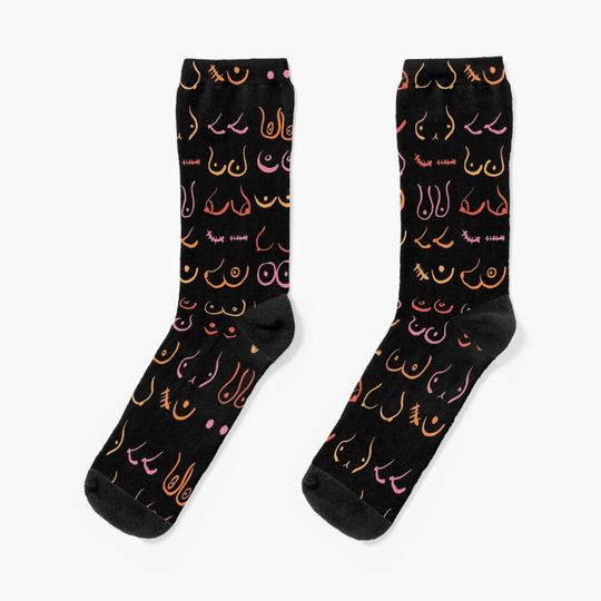 Discover Neon Boobs Drawing Socks