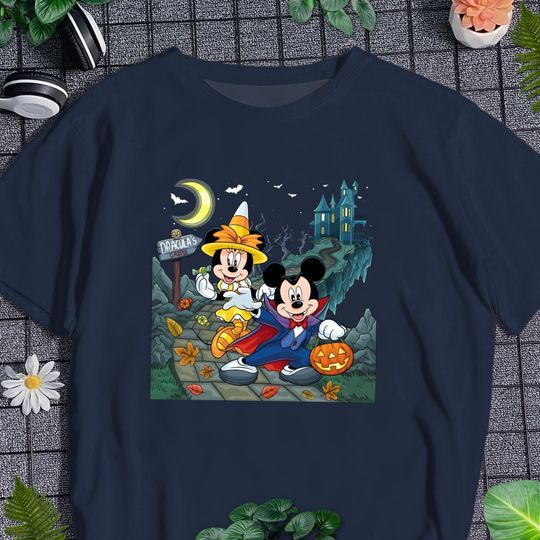 Discover Mickey Halloween Vintage T-shirt Mickey Horror T-shirt Mickey Not So Scary T-shirt Mickey And Minnie Shirt Retro Shirt Halloween Gift