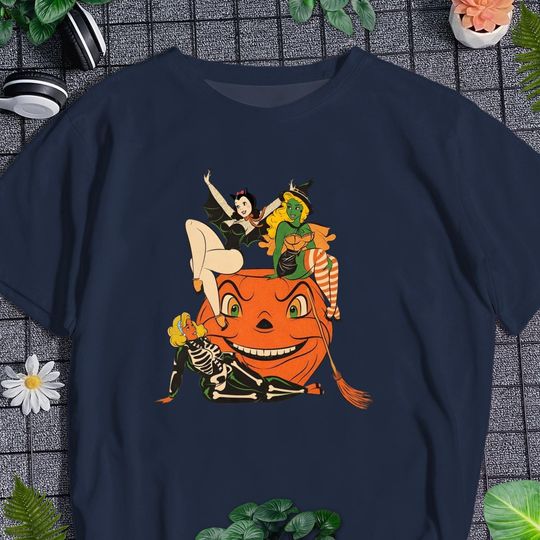 Discover Pumpkin Halloween Shirt Girl Of Fall Shirt Skeleton Halloween Shirt Spooky Season Shirt Halloween Fall Shirt Halloween Gift