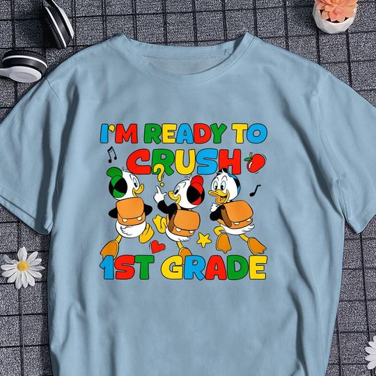 Discover Crush Grade Back to School T-shirt Duckling Kids School Spirit Tee First Day of School Outfit Motivational Grade Shirt Gift For Student