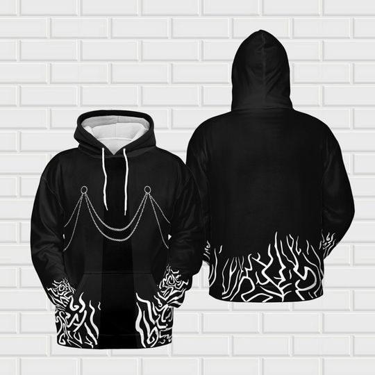Saja Boys Jinu Cosplay Hoodie,Saja Boys Jinu Costume Hoodie, Kpop Demon Hunters Jinu Sweatshirt, Halloween Cosplay Hoodie Gifts