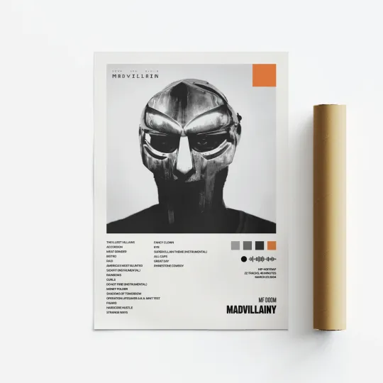 Discover MF Dooom, Madvillainy, Album Art Poster, Print, Music, Tracklist