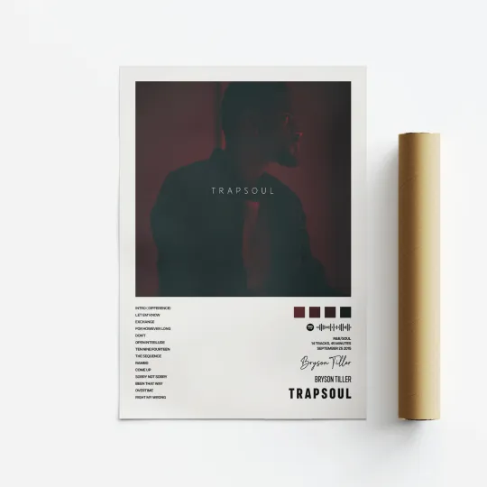 Discover Bryson Tiller, Trapsoul, Album Art Poster, Print, Music, Tracklist