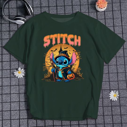 Discover Halloween Stitch Shirt Vintage Stitch Unisex T-Shirt Horror Stitch Tee Family Matching Tee Gifts