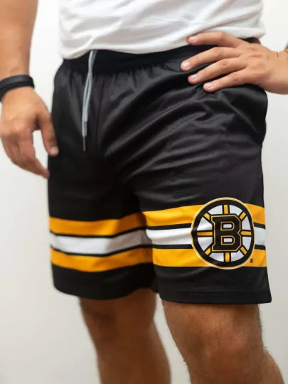 Discover Boston Bruins Mesh Hockey Shorts