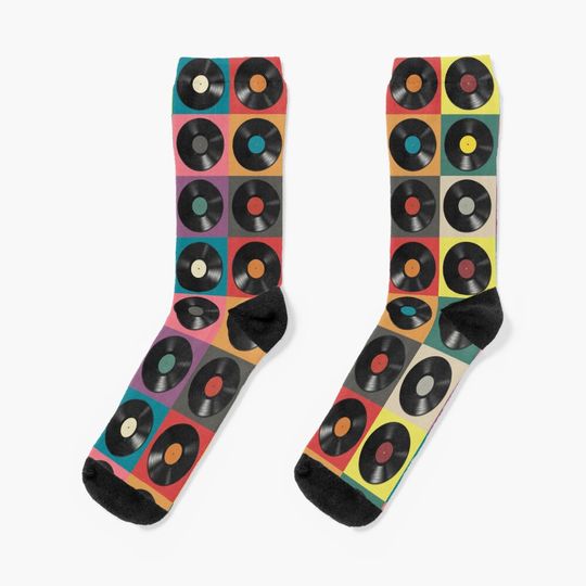 Discover Vinyl Record Socks