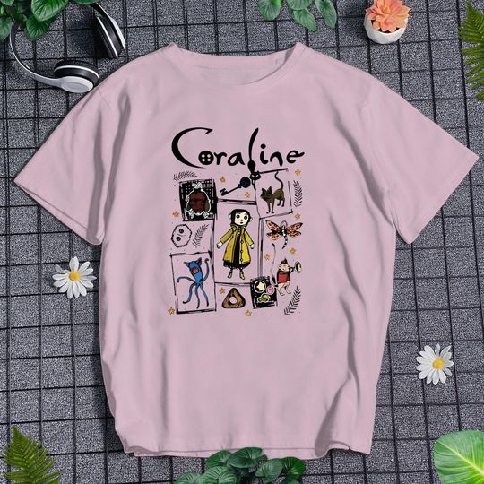 Coraline Stamp Unisex Hoodie, Scary Doll Shirt, Scream Movie Shirt, Scary Movie Shirt, Horror Doll Cartoon Movie Shirt, Gifts