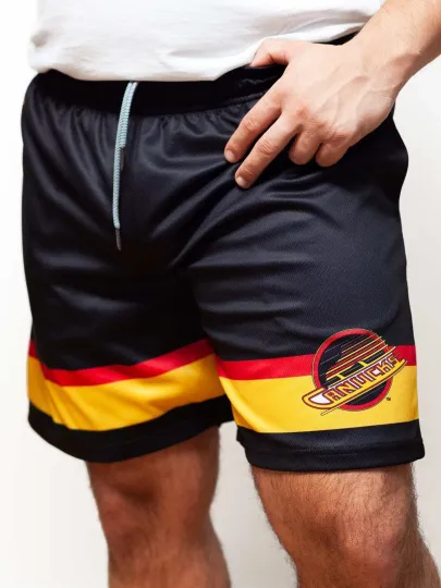 Discover Vancouver Canucks Retro Alternate Mesh Hockey Shorts