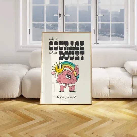 Discover Retro Motivational Quote Wall Art - Vertical Poster for Home Decor