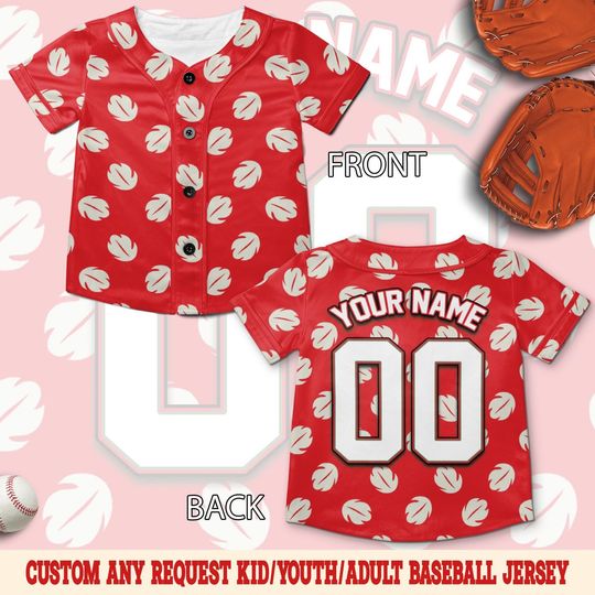 Discover Custom Pelekai Lilo Halloween Baseball Jersey, Disney Stitch Halloween Costume Cosplay, Lilo Red Leaf Jersey Team, Disneyland Gift SLYD11