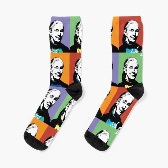 Discover Jane Goodall feminist icon Socks