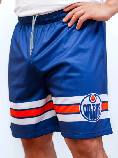 Edmonton Oillers Mesh Hockey Shorts, Gift for Fan