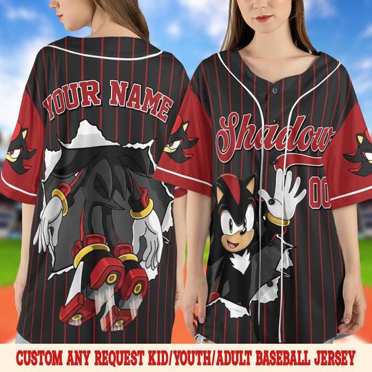 Discover Custom Sonic Halloween Baseball Jersey, Sonic the Hedgehog Jersey, Halloween Outfit for Fans, Disney Halloween Baseball Jersey SLZW16