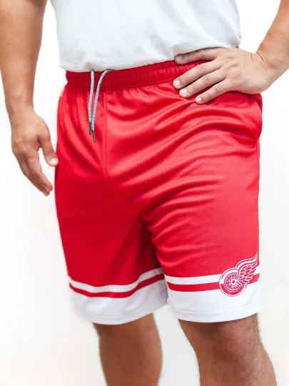 Discover Detroit Red Wings Mesh Hockey Shorts
