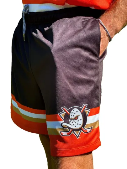 Discover Anaheim Ducks 2024 Mesh Hockey Shorts