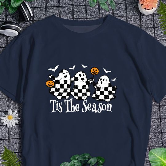 Discover Retro Ghost Shirt, Tis The Season Comfort Colors Shirt, Trendy Fall Shirt, Spooky Season Shirt, Halloween Inspired Shirt, Halloween Gifts