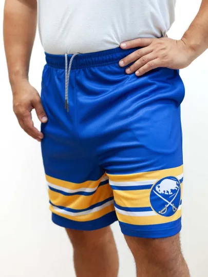 Discover Buffalo Sabres Mesh Hockey Shorts