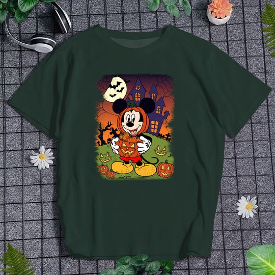 Discover Halloween Mickey Shirt, Mickey Pumpkin Comfort Colors Shirt, Trick Or Treat Inspired Shirt, Halloween Matching Tee, Halloween Shirt Gifts
