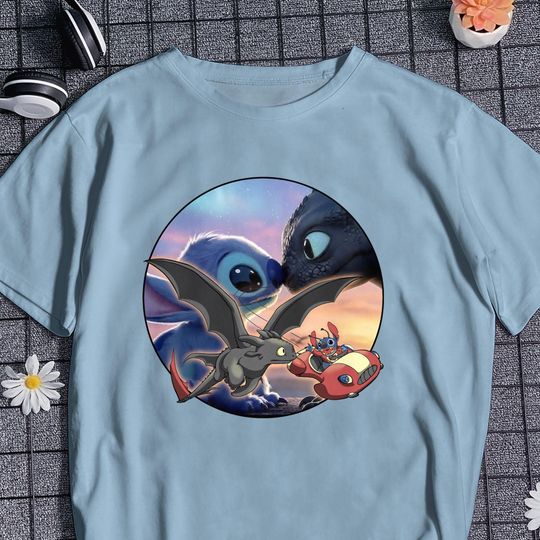 Toothless Stitch Shirt, Stitch Shirt, Toothless Dragon Shirt, HTTYD Shirt, Dragon Graphic Inspired Shirt, Gifts