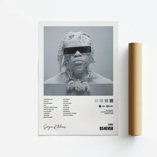 Discover Gunna DS4EVER Album Art Poster Vertical Print Music Tracklist