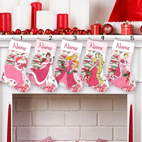 Discover Personalized Disney Princesses Christmas Stocking Disney Girl Christmas Stocking