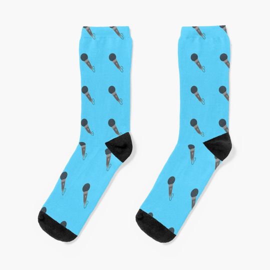 Discover Microphone Mic Pattern Socks