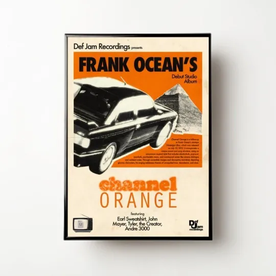 Discover Frank Ocean Channel Orange Poster, Music Wall Art, Vertical Matte Print