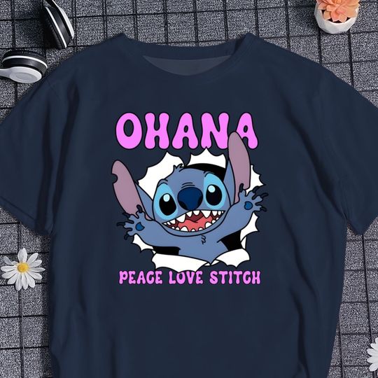 Discover Ohana Stitch Shirt, Peace Love Stitch Shirt, Lilo Stitch Shirt, Stitch Lovers Shirt, Unique Shirt Gifts