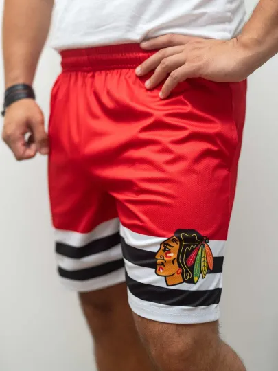 Chicago Blackhawks Mesh Hockey Shorts, Gift for Fan