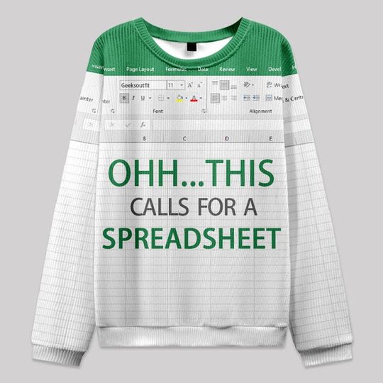 Discover Ohh This Calls For A Spreadsheet Ugly Sweater