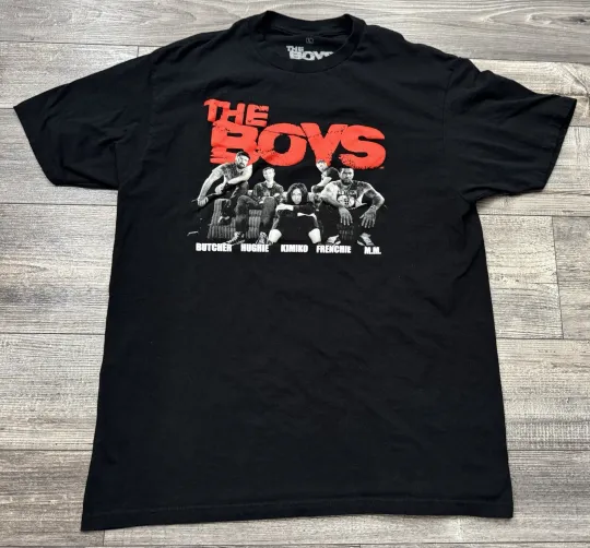Discover The Boys TV Show T-Shirt Men’s Large Black Short Sleeve 2024