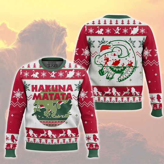 Discover Lion King Simba Ugly Christmas Sweater, Disneyworld Simba Xmas Sweater, Hakuna Matata, Animal Kingdom Sweater, Christmas Sweater for Family