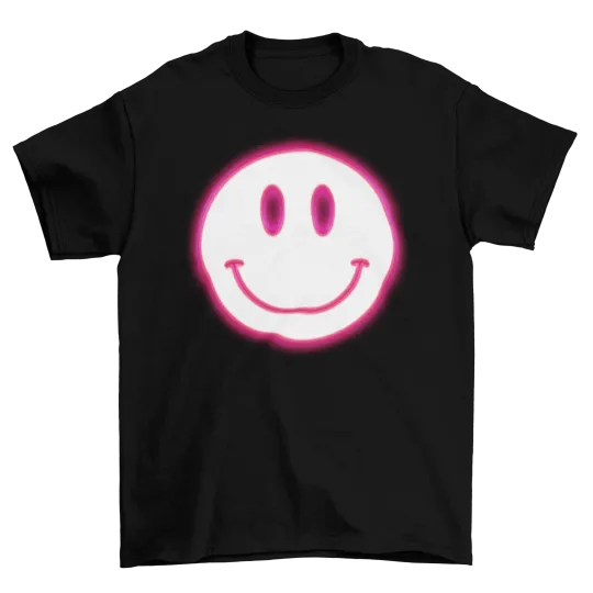 Discover Women's Happy Face T-Shirt Rave Acid 90s Party Tee