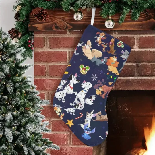 Discover Personalized Disney Dogs Christmas Stocking, Stocking with Name Chimney Decor