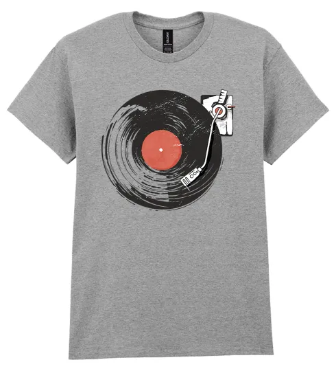 Discover Vinyl Record T-Shirt LP Music Retro Unisex Tee For Vinyl Enthusiasts