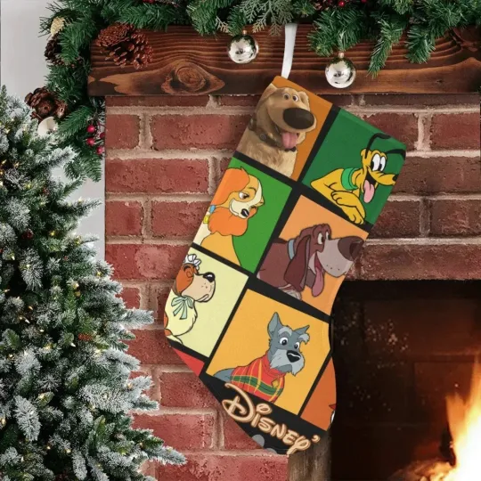 Discover Personalized Disney Dogs Christmas Stocking, Stocking with Name Chimney Decor